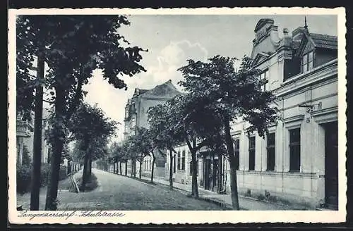 AK Langenzersdorf, Teilansicht mit Schulstrasse