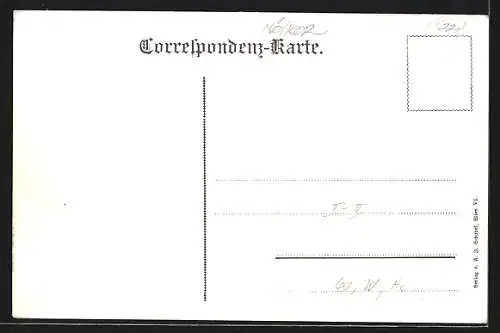 Lithographie Karnabrunn, Neue Kapelle & Ortspanorama