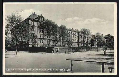 AK Dresden-Neustadt, Westflügel der ehem. Grenadierkaserne 100, Stauffenbergallee
