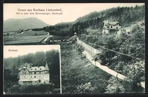 AK Lückendorf, Kurhaus, Panorama u. Hochwald