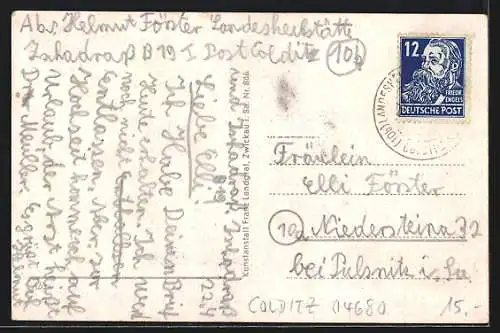 AK Zschadrass, Blick nach den Landesheilstätten