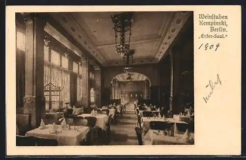 AK Berlin, Restaurant und Weinstuben Kempinski, Erster Saal