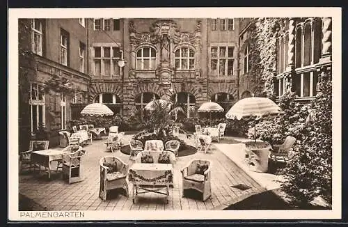 AK Berlin-Tiergarten, Hotel Der Fürstenhof, Palmengarten