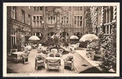 AK Berlin-Tiergarten, Hotel Der Fürstenhof, Potsdamer Platz, Palmengarten