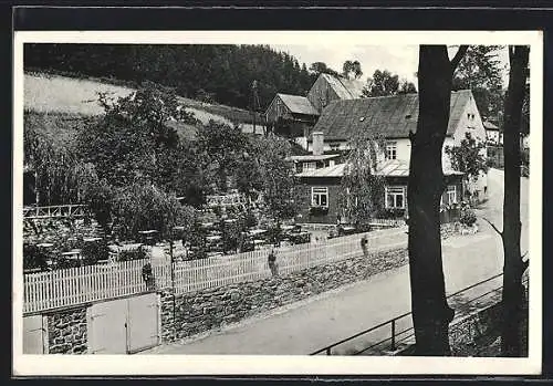 AK Schindelbach /Erzgeb., Ausflugslokal Schindelbachmühle mit grossem Konzertgarten