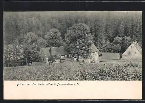 AK Frauenstein i. Sa., Blick auf die Lehnmühle