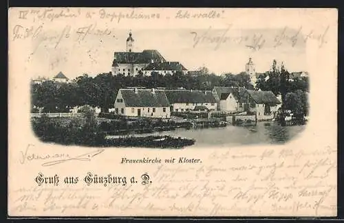 AK Günzburg a. D., Frauenkirche mit Kloster
