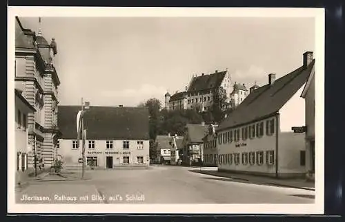 AK Illertissen, Rathaus mit Blick auf`s Schloss