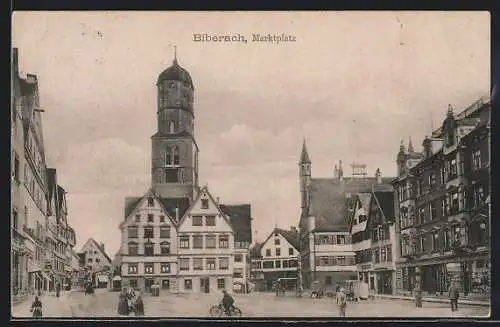 AK Biberach, Blick über den Marktplatz