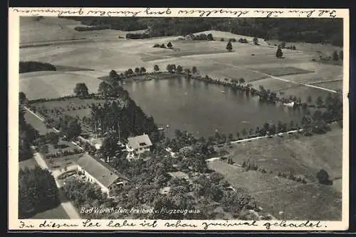 AK Bad Wörishofen, Freibad vom Flugzeug aus