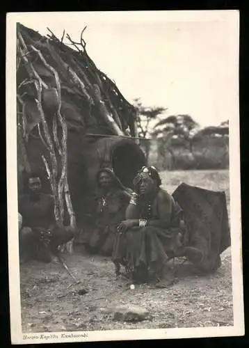 Fotografie Deutsch-Südwestafrika / Namibia, Eingeborener Herero Kapitän Kambazembi