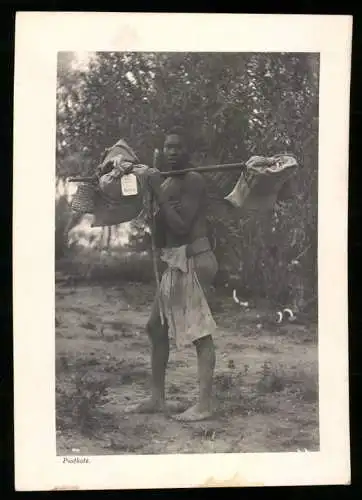 Fotografie Deutsch-Südwestafrika / Namibia, Postbote der Eingeborenen