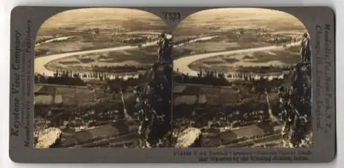 Stereo-Fotografie Keystone View Co., Meadville, Ansicht Kashmir, famous Vale of Kashmir watered by the winding Jhelum