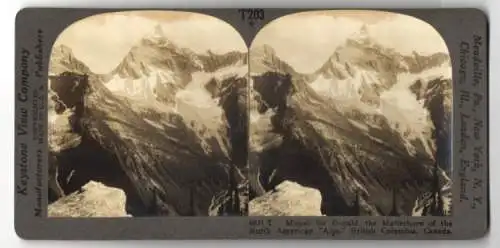 Stereo-Fotografie Keystone View Co., Meadville, Ansicht British Columbia, Mount Sir Donald Matterhorn of North America