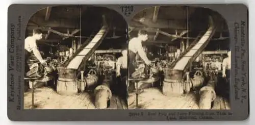 Stereo-Fotografie Keystone View Co., Meadville, Ansicht Montreal, Beet Pulp and juice flowing from Tank to Tank