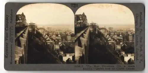 Stereo-Fotografie Keystone View Co., Meadville, Ansicht Quebec, view of the City from the Citadel