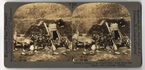 Stereo-Fotografie Keystone View Co., Meadville, Ansicht Tromsoe, Lapp Home and Family, People of the Frigid North