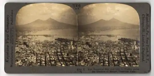Stereo-Fotografie Keystone View Co., Meadville, Ansicht Naples, vies over the City to the Bay