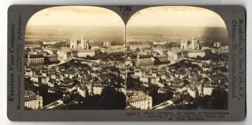 Stereo-Fotografie Keystone View Co., Meadville, Ansicht Prague, the Capital of Czechoslovakia