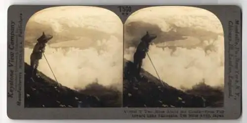 Stereo-Fotografie Keystone View Co., Meadville, Ansicht Japan, View from Mount Fuji toward Lake Yamanaka