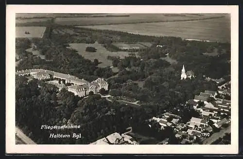 AK Halbturn /Bgl., Fliegeraufnahme der Ortschaft