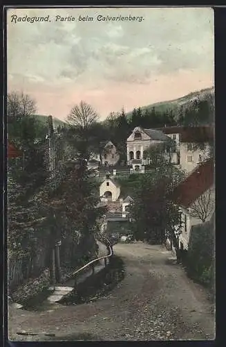 AK Radegund /Schröckel, Strassenpartie beim Calvarienberg