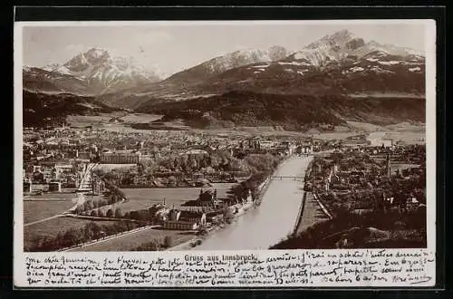 Foto-AK Fritz Gratl: Innsbruck, Teilansicht