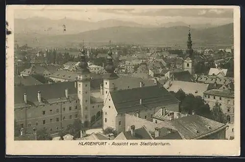 AK Klagenfurt, Aussicht vom Stadtpfarrturm