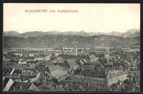 AK Klagenfurt, Ortsansicht vom Stadtpfarrturm