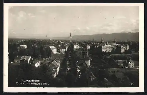 AK Klagenfurt, Blick vom Kreuzbergl