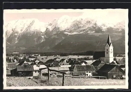 AK Bad Mitterndorf, Ortsansicht gegen Grimming