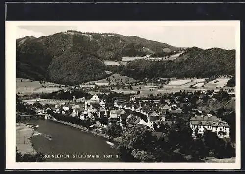 AK Frohnleiten /Steiermark, Ortsansicht am Fluss