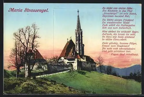 AK Maria Strassengel, Anblick der Kirche