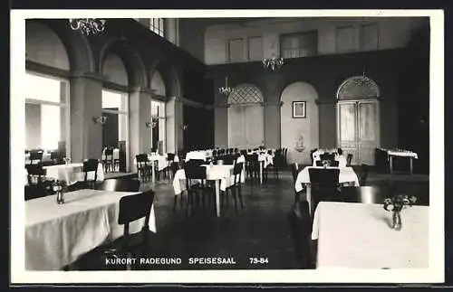 AK Radegund am Schröckel, Speisesaal des Kurhauses