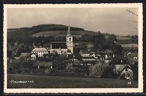 AK Krumbach /N.-Ö., Teilansicht mit Kirche