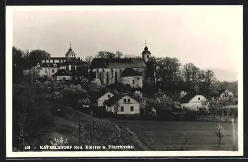 AK Katzelsdorf an der Leitha, Red. Kloster und Pfarrkirche