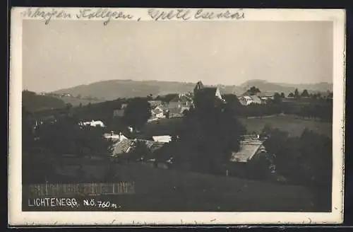 AK Lichtenegg /N.-Ö., Teilansicht mit Kirche