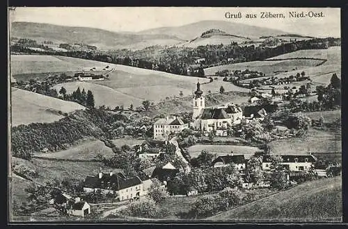 AK Zöbern /Nied.-Oest., Teilansicht mit Kirche