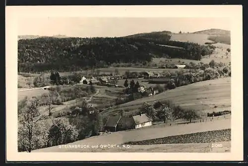 AK Kasten bei Böheimkirchen, Blick auf Steinabruck und Gwörth