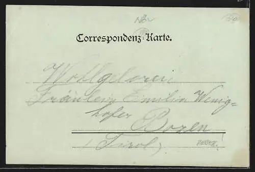 Mondschein-AK Wiener-Neustadt, Panorama vom Pfarrturm