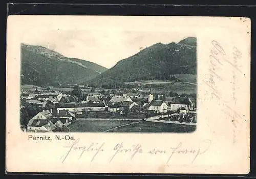 AK Pernitz /N.-Oe., Teilansicht mit Kirche