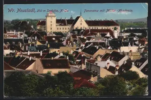 AK Wr.-Neustadt, Panorama mit Militär-Akademie