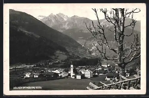 AK Döllach im Mölltal, Teilansicht mit Kirche