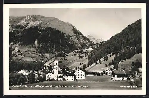 AK Döllach im Mölltal, Ortspartie mit Kirche und Grossglockner