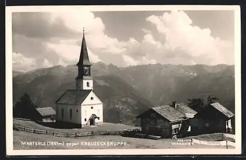 AK Rangersdorf /Mölltal, Wallfahrtskirche Marterle gegen Kreuzeckgruppe
