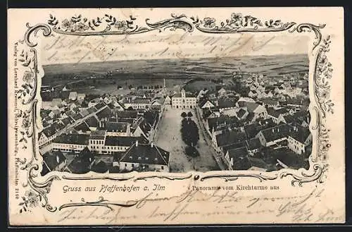 AK Pfaffenhofen a. Ilm, Panorama vom Kirchturm aus