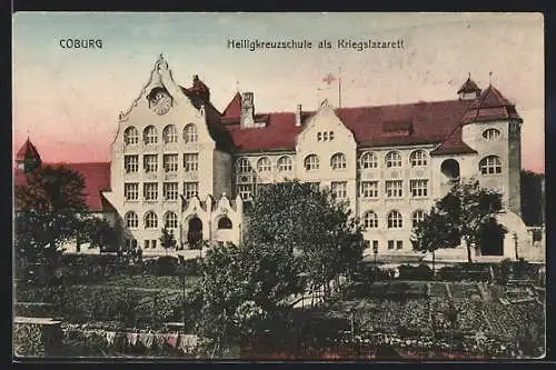 AK Coburg, Heiligkreuzschule als Kriegslazarett