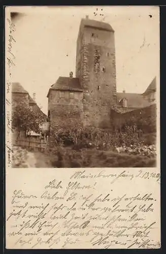 Foto-AK Mainbernheim, Blick auf das alte Gebäude