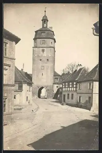 Foto-AK Mainbernheim, Das Obere Tor