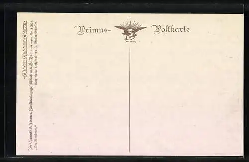 Künstler-AK Wohlgemuth & Lissner, Primus-Postkarte No. 5006, F. Müller: Der Wanderer